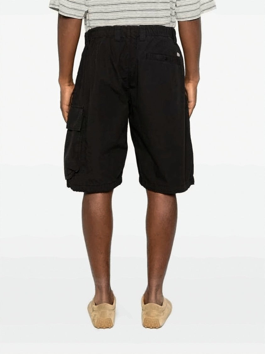 C.P. Company Black Relaxed-Fit Lens Detail Cotton Shorts