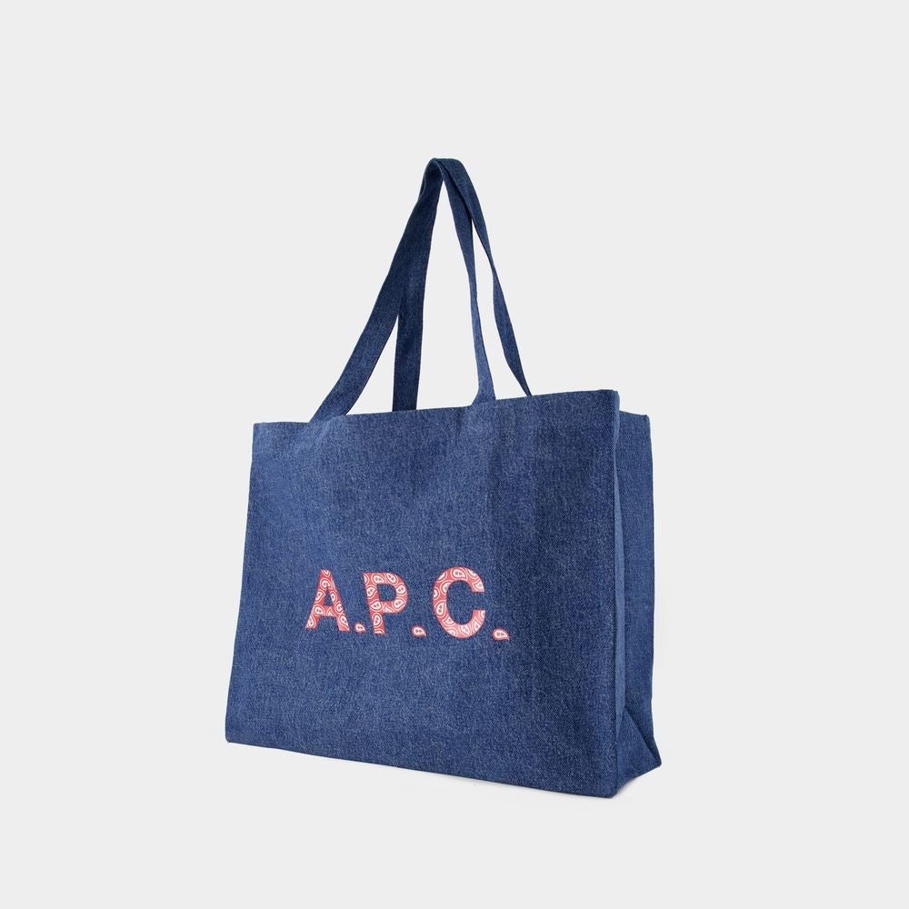 A.P.C. Diane Shopper Bag - Cotton - Blue Denim