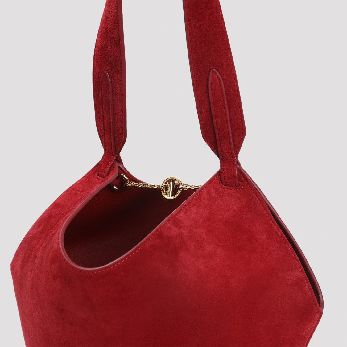 Khaite Geometric Silhouette Shoulder Bag In Baby Calfskin Leather