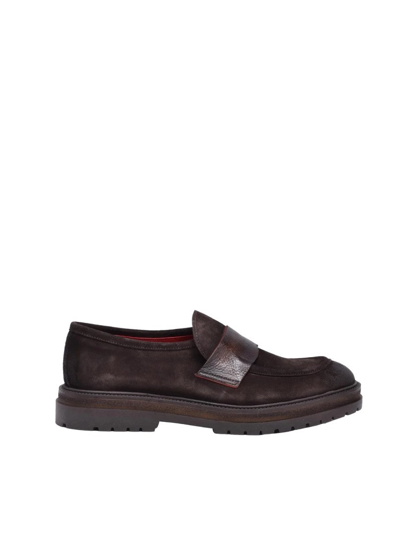 Wow Made In Italy Brown Suede Leather Rubber Men's Loafer