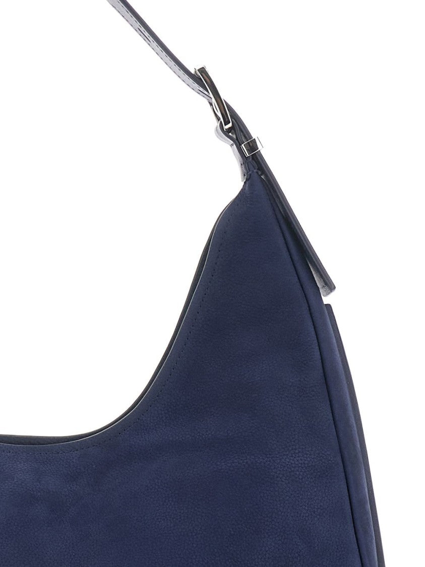 Michael Kors Refined Blue Calf Leather Shoulder Bag
