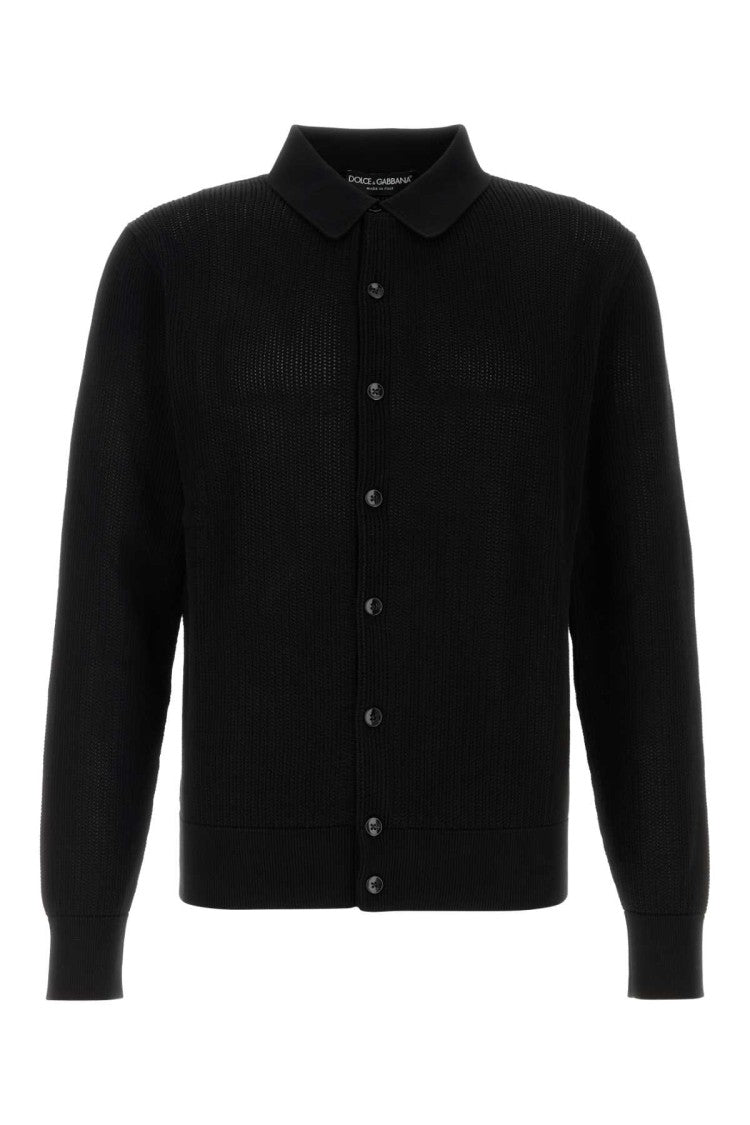 Dolce & Gabbana Black Mesh Cardigan