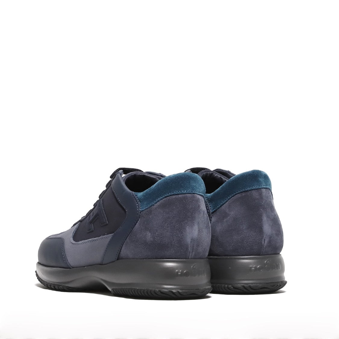Hogan Interactive Sneaker In Blue/Light Blue Leather