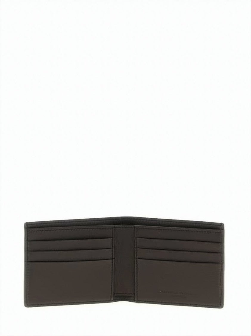 Brunello Cucinelli Sleek Black Bifold Wallet With Embossed Detailing