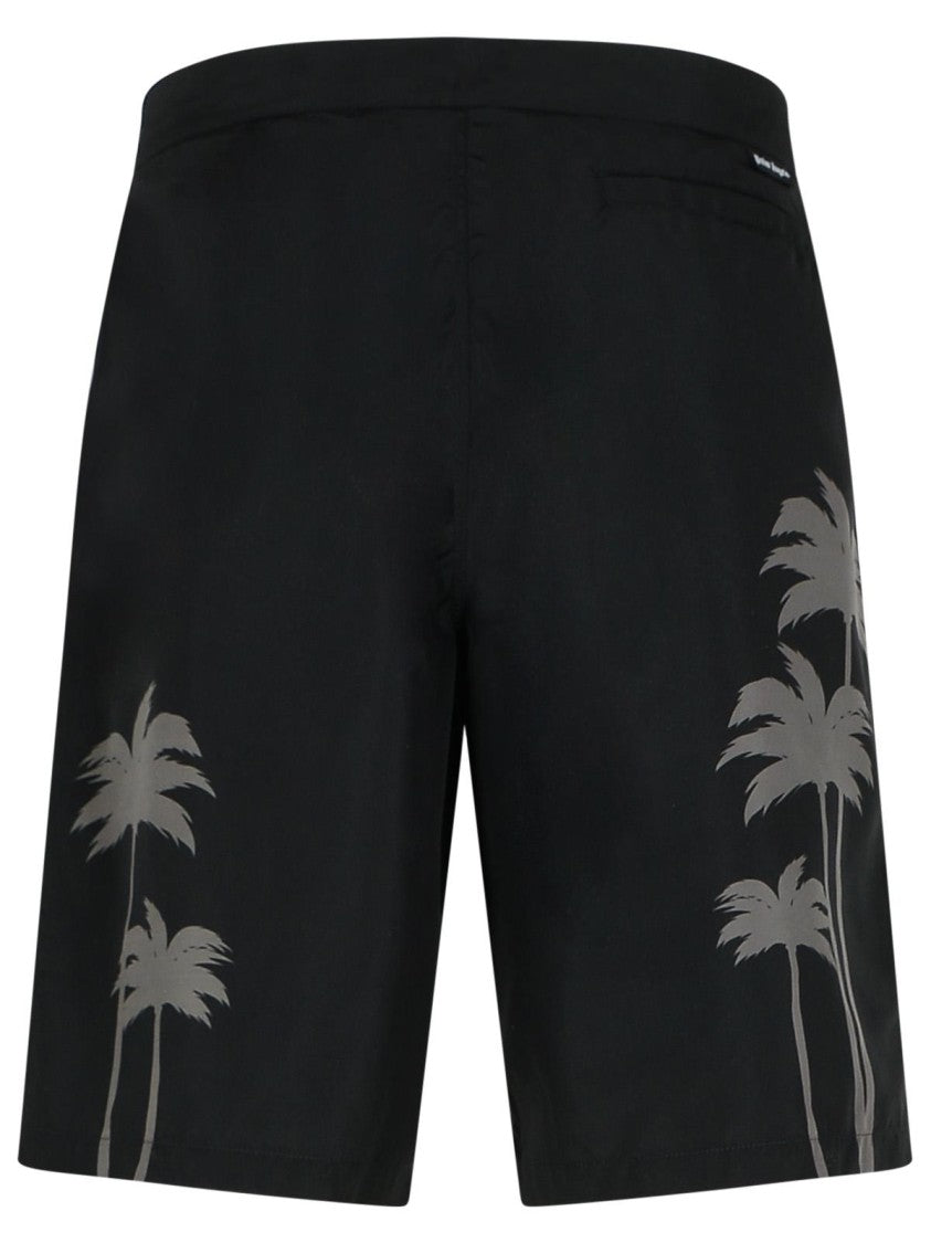 Palm Angels Palms' Black Polyester Swimsuit
