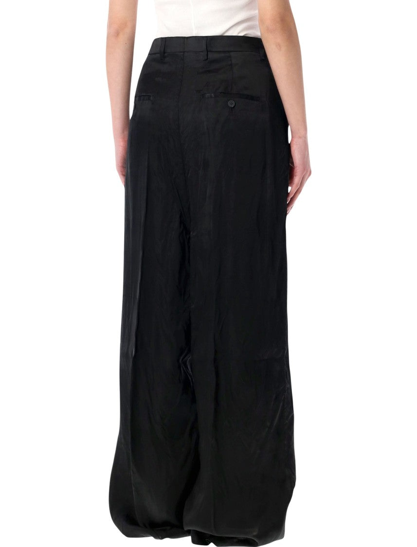Rick Owens Tailored High-Rise Cupro Satin Trousers