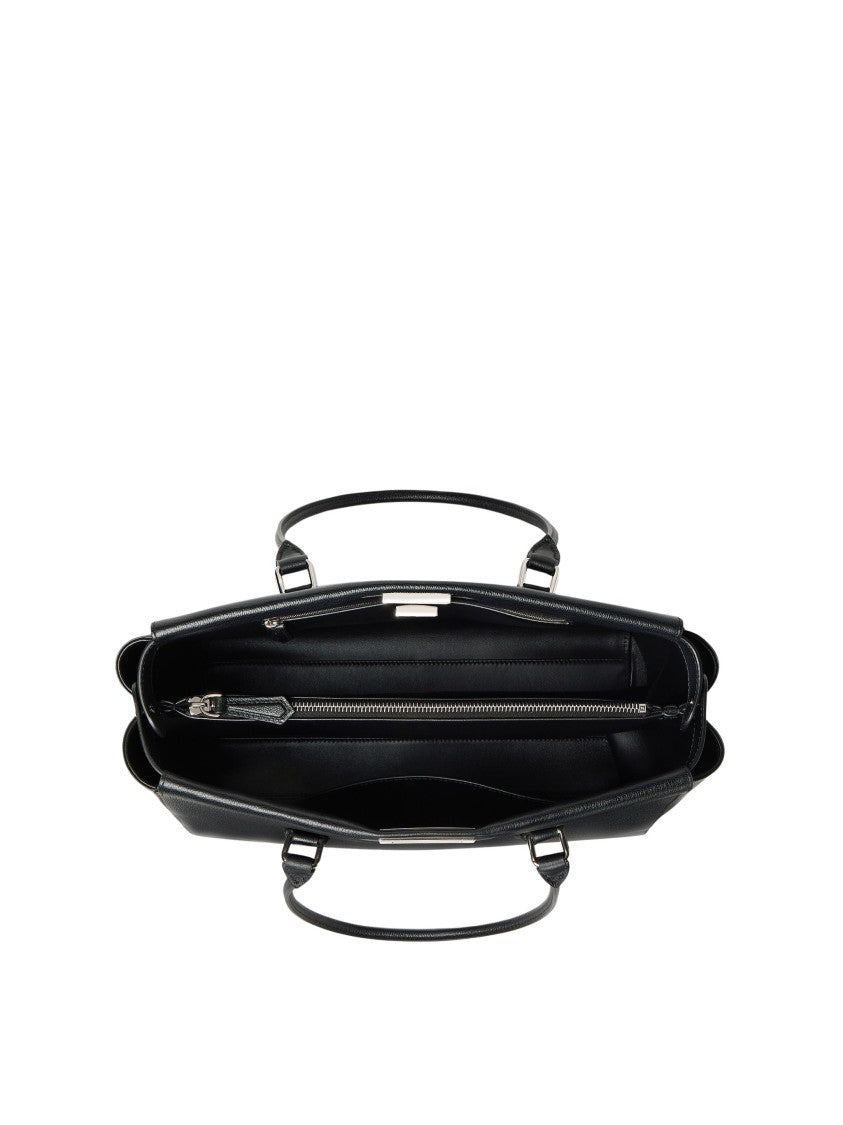 Fendi Spacious Black Full-Grain Calfskin Peekaboo Tote