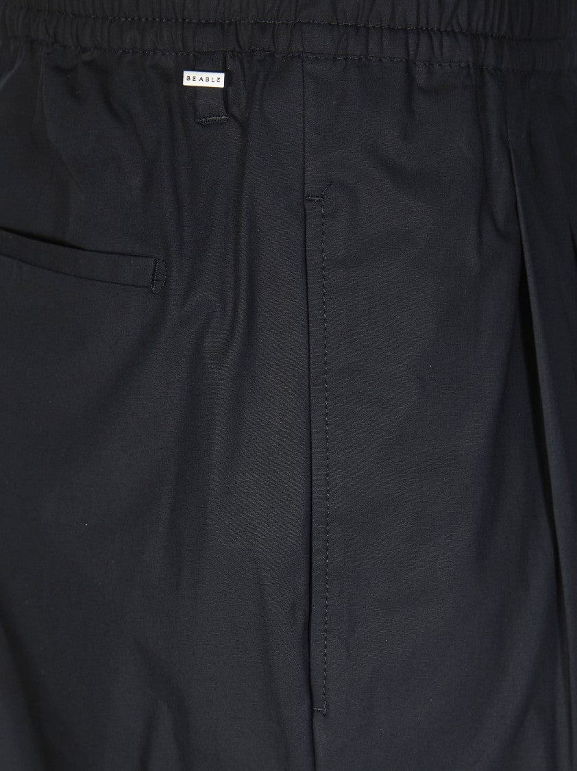 Be Able Lightweight Poplin Elastic Waist Straight-Leg Pants