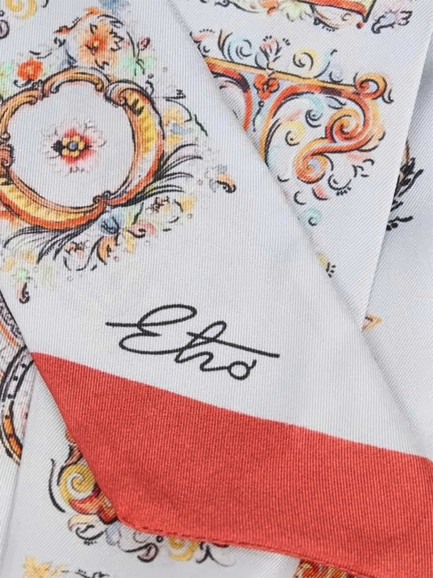Etro Baroque-Inspired Silk Scarf With Ornate Floral Motifs