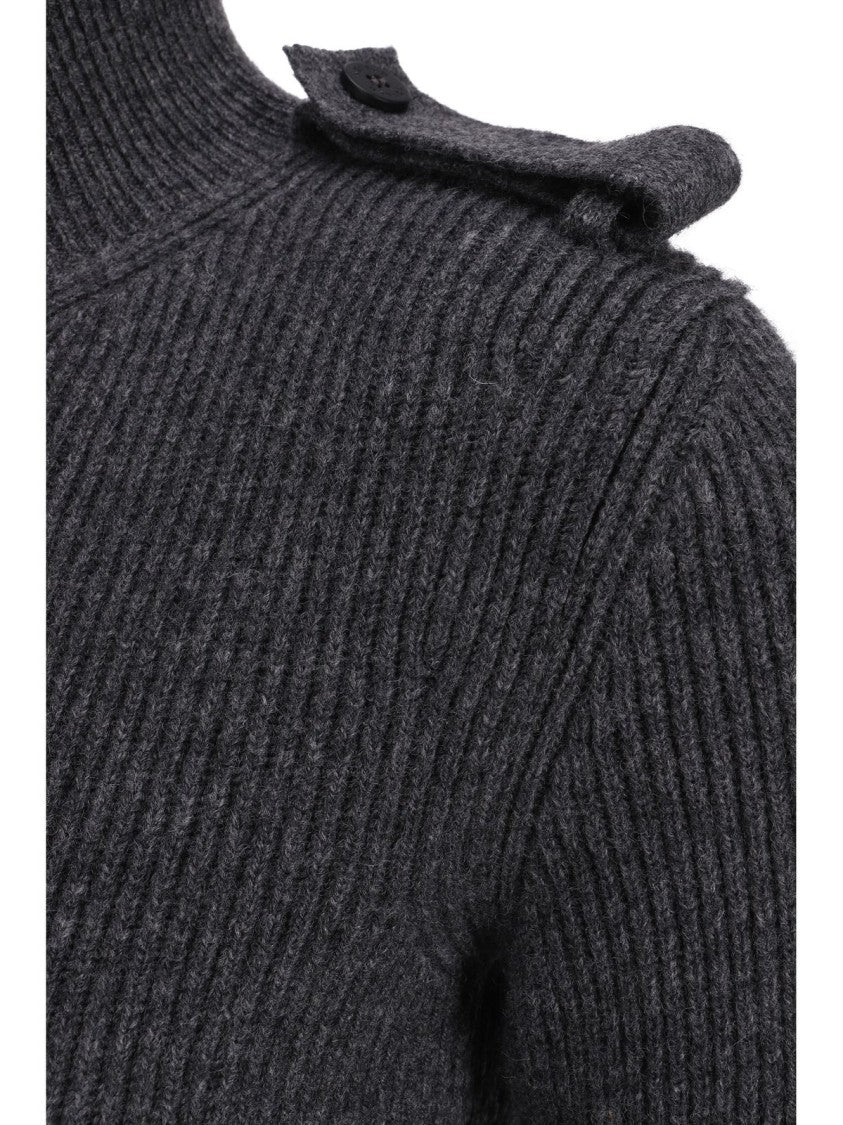 Alexander Mcqueen Refined Grey Dress In Wool And Cashmere Blend