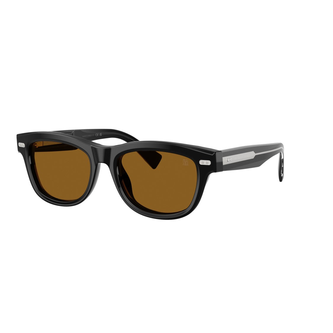 Brunello Cucinelli 0Bc3016s Rectangular Frame Sunglasses In Glossy Black Acetate