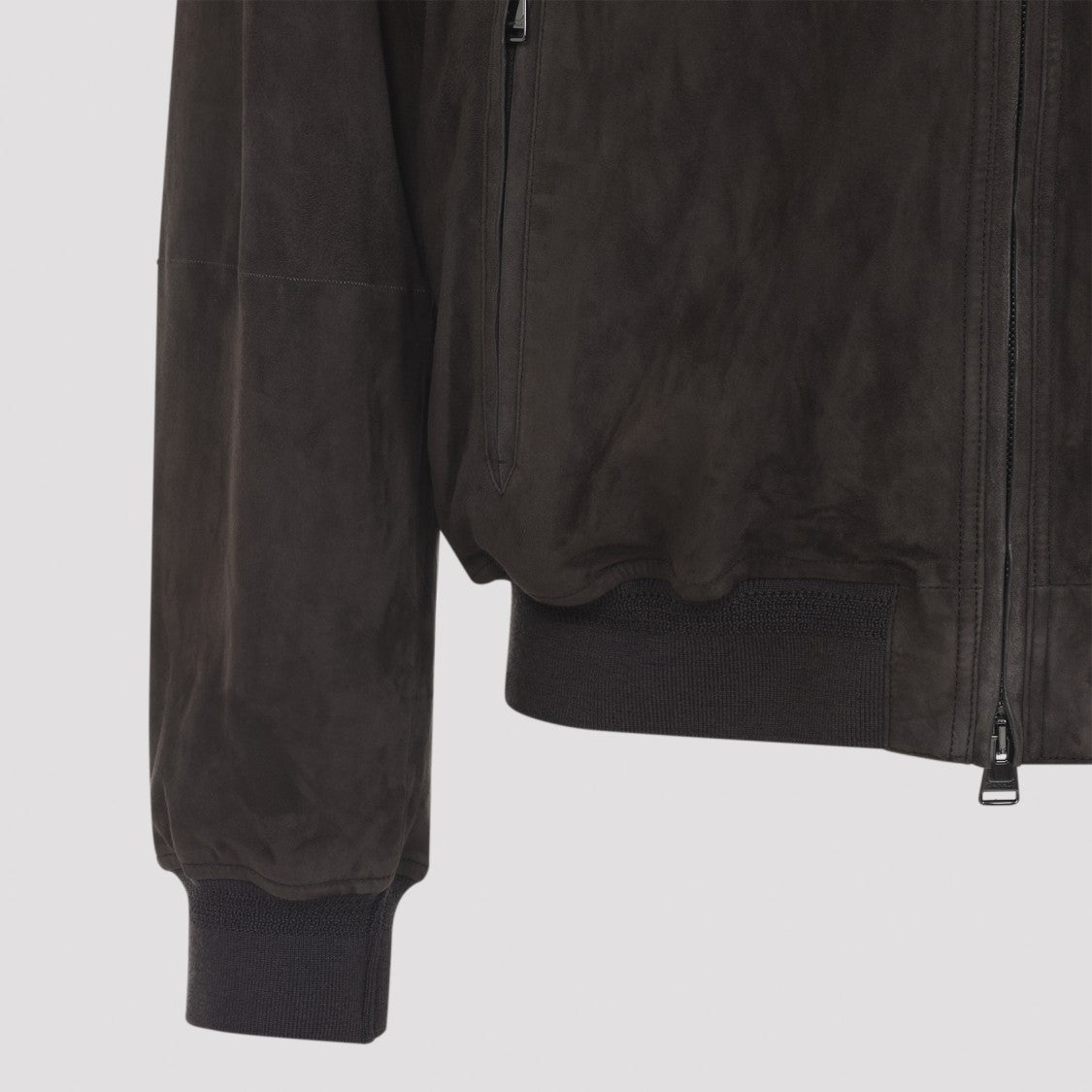 Canali Goat Leather Jacket With Minimalist Design