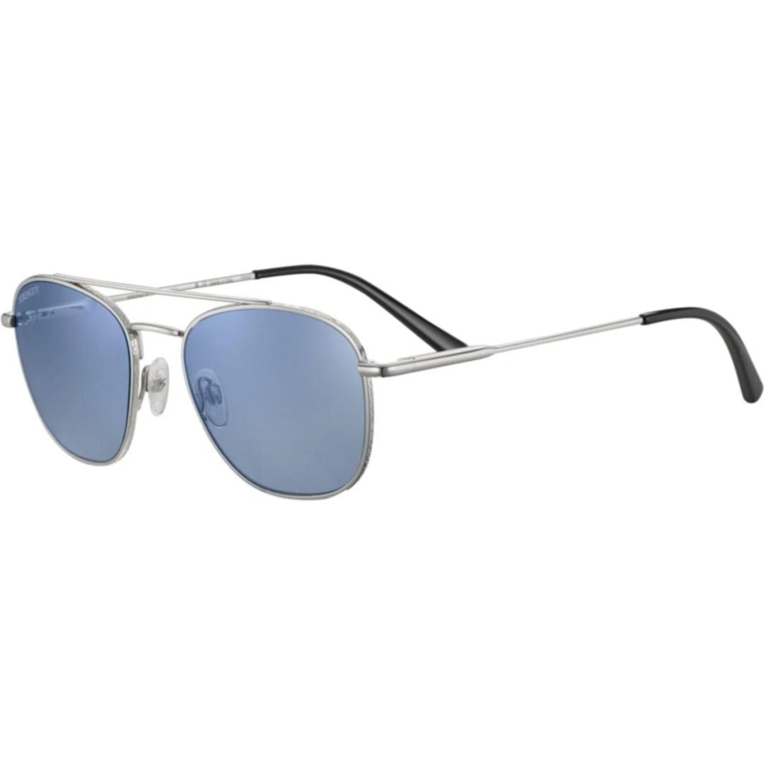 Serengeti Carroll Double Bridge Silver Metal Sunglasses