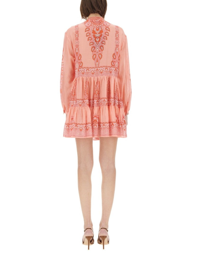 Etro Relaxed Fit Tiered Mini Dress