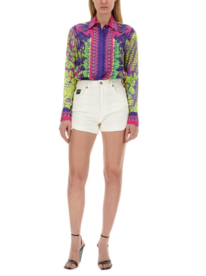 Versace Jeans Couture Shirt With Print And Logo