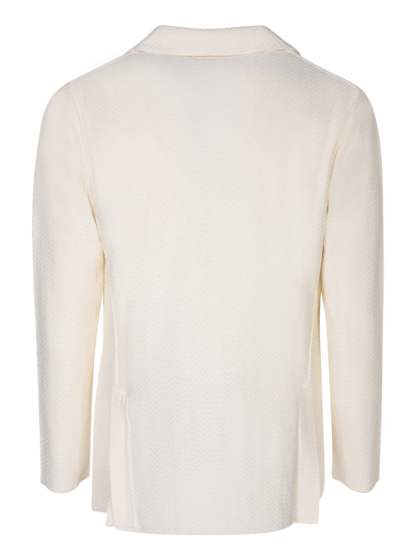 Lardini Single-Breasted Cardigan With Notched Lapels And Button Fastening
