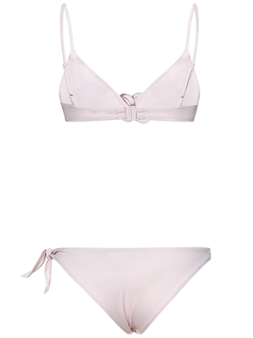 Coperni Bikini With Bralette Top And Floral Accents
