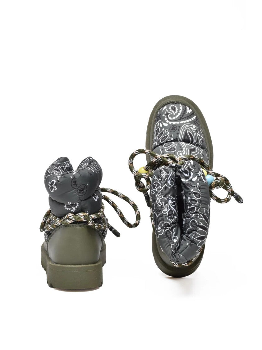 Arizona Love Khaki Nylon-Blend Snow Boots