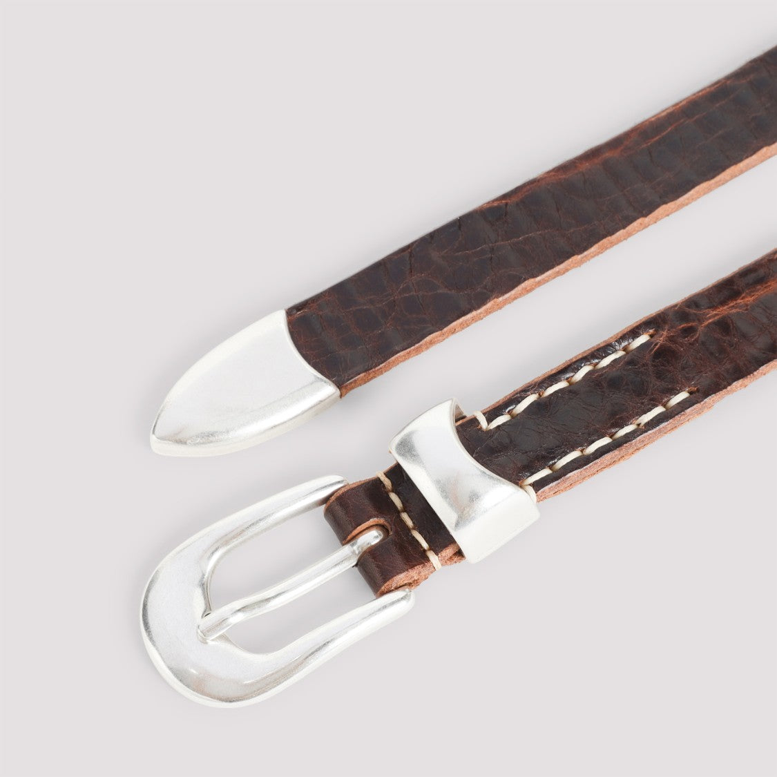 Our Legacy Brown Cow Leather 2 Cm Belt