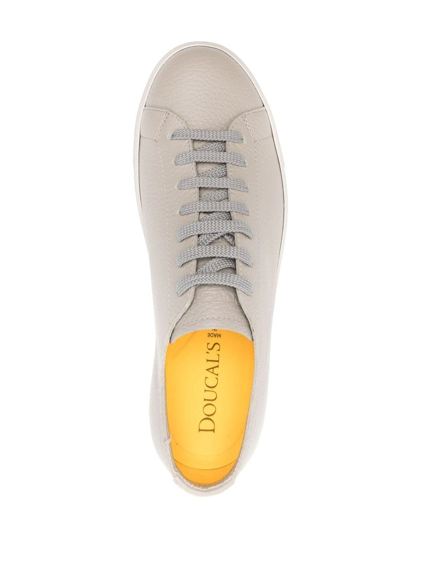 Doucal's Textured Leather Trainers