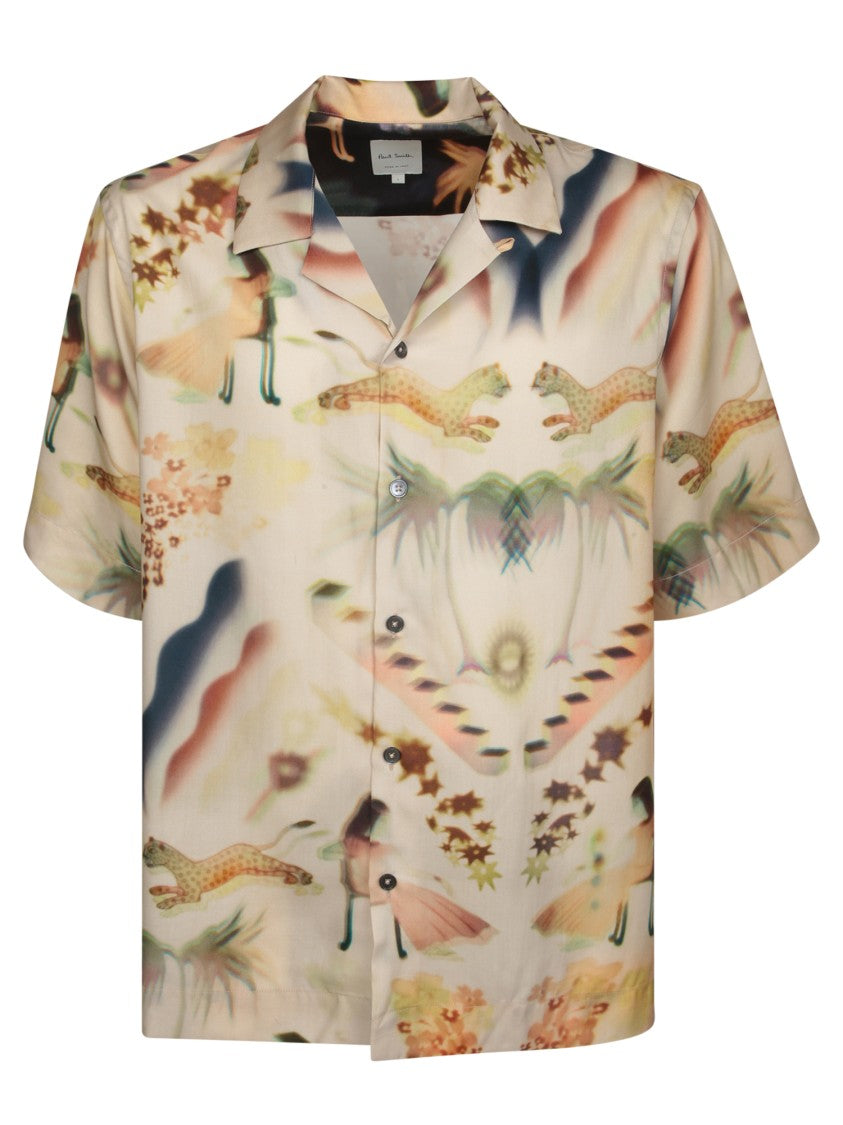 Paul Smith Artistic Print Short Sleeve Shirt