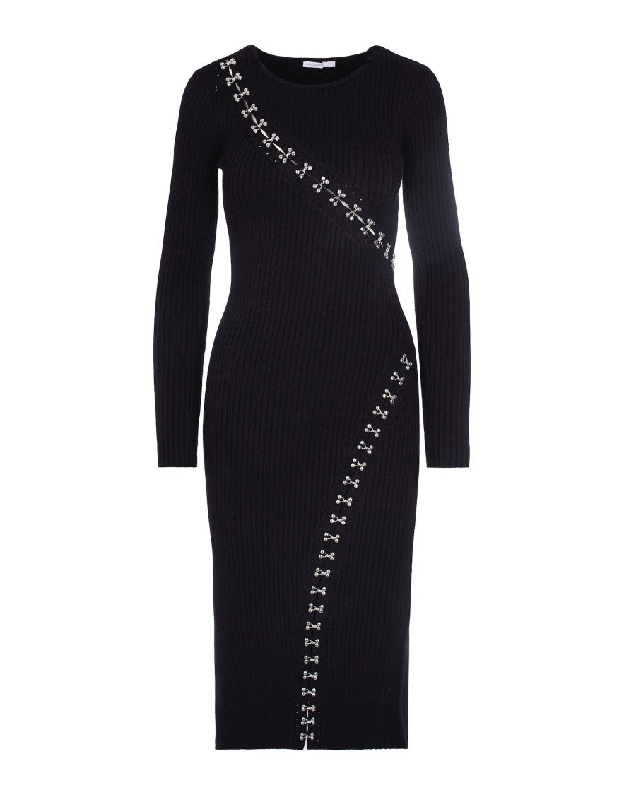 Patrizia Pepe Ribbed Knit Midi Dress