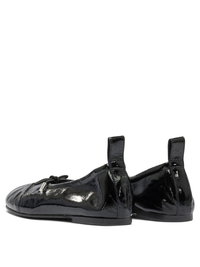 Alohas Rosalind Onix Black Leather Ballet Flats