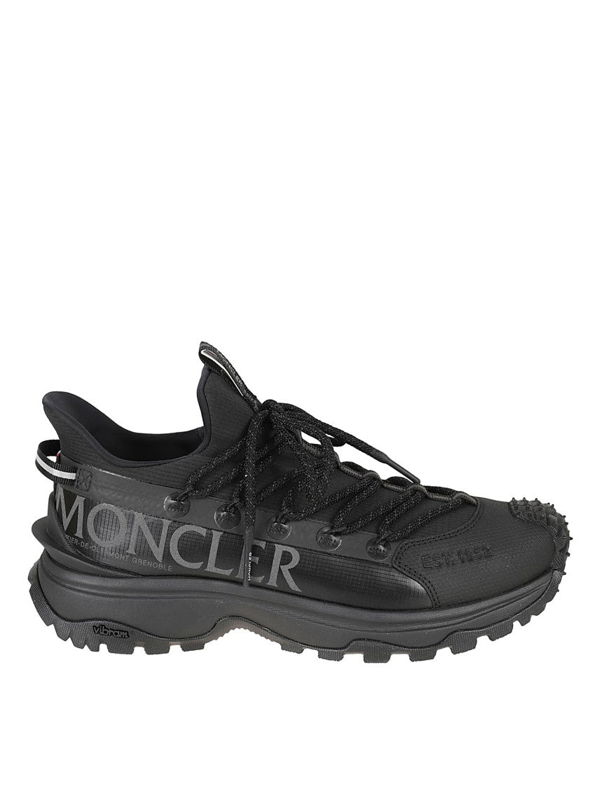 Moncler Sporty Black Sneakers With Textured Upper