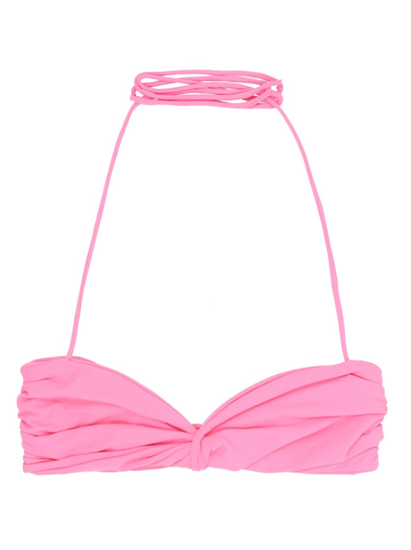 Magda Butrym Front Knot Pink Bikini Top