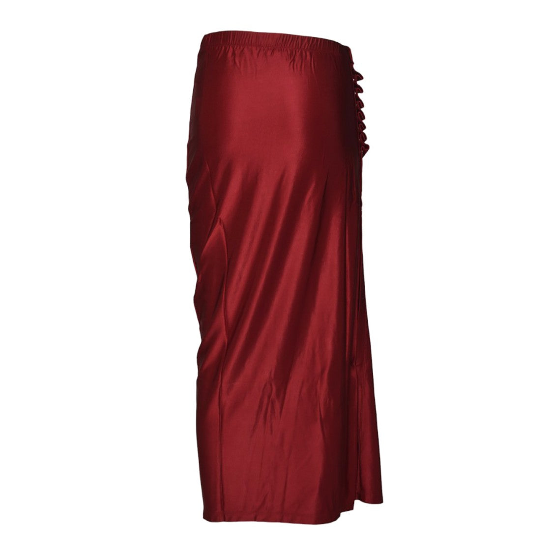 Rabanne Rabanne Red Viscose Draped Maxi Skirt