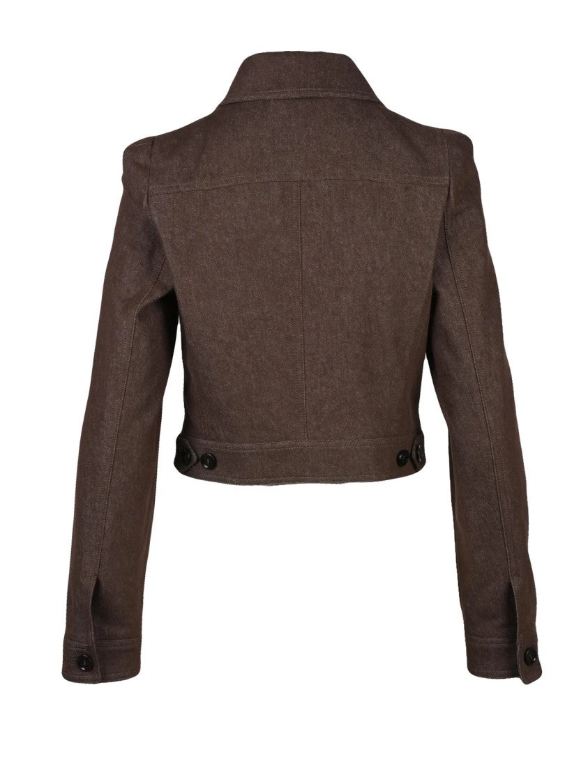 Max Mara Brown Short Cotton Carpa Coat