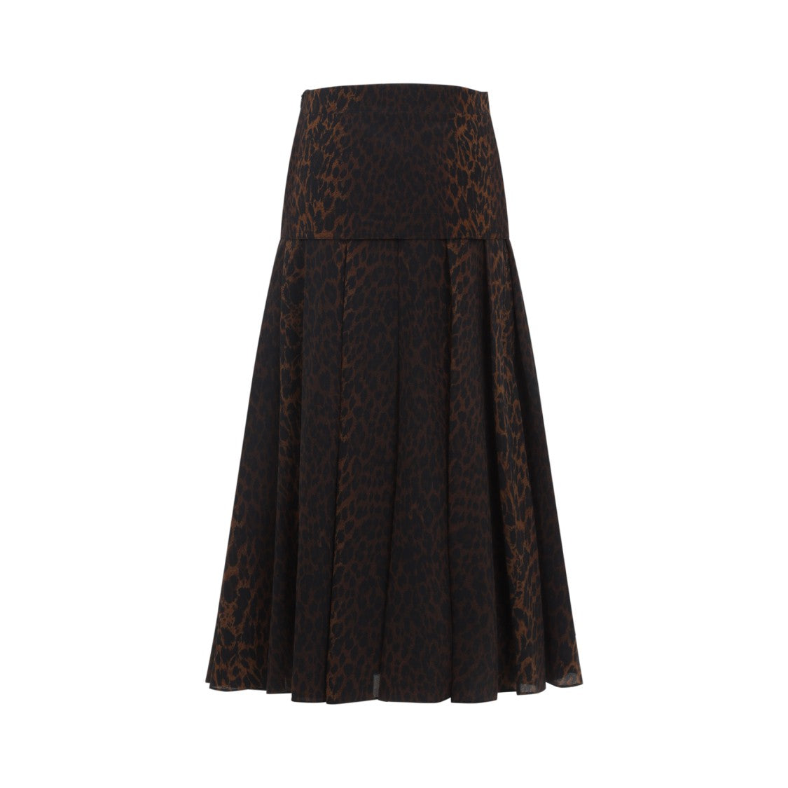 Balenciaga Animalier Godet Midi Skirt