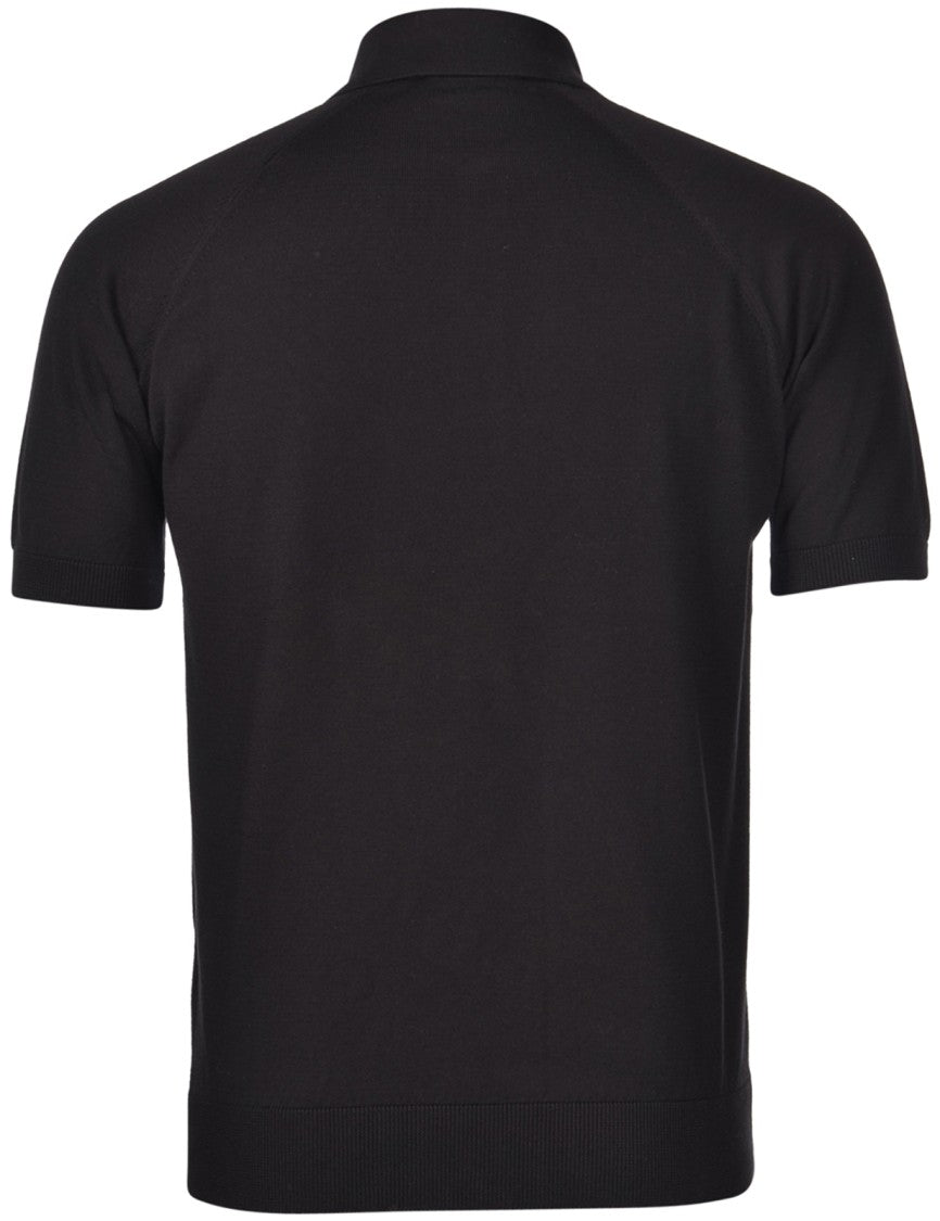 Paolo Fiorillo Capri Fashion Fit Raglan Sleeve Polo Shirt In Organic Cotton