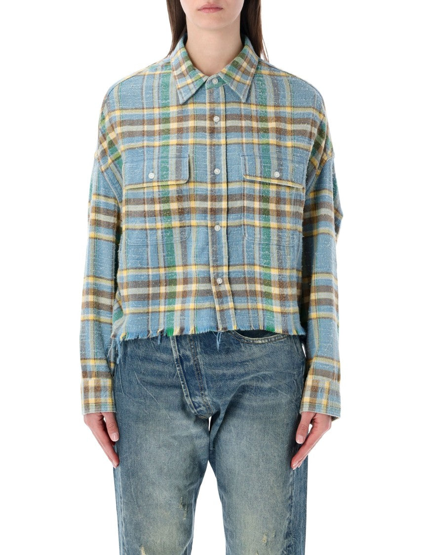 R13 Cropped Work Shirt
