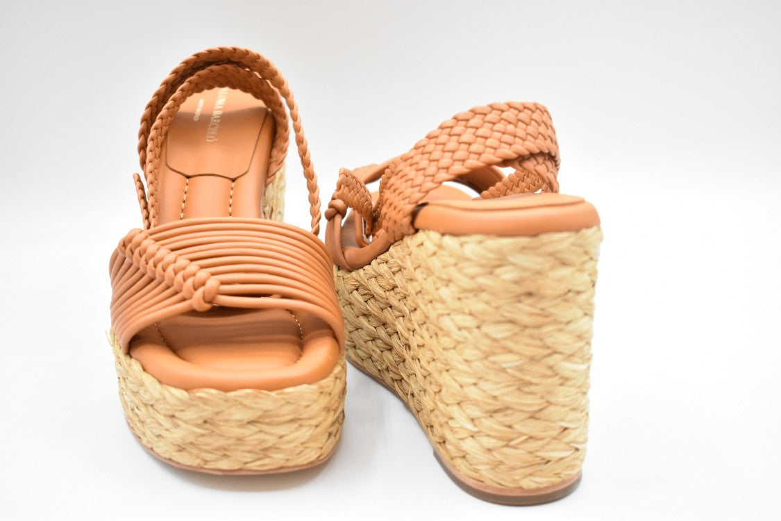 Paloma Barceló Ochre Leather Sandals