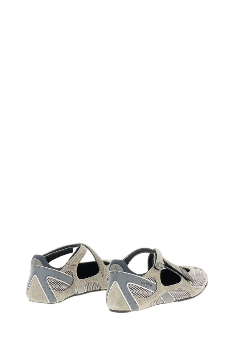 The Attico Grey Suede Floor01 Mesh Flats