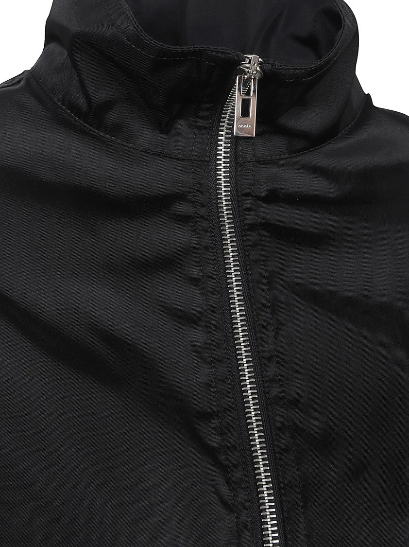 Alaïa Cropped Technical Taffeta Bomber Jacket With Integrated Belt
