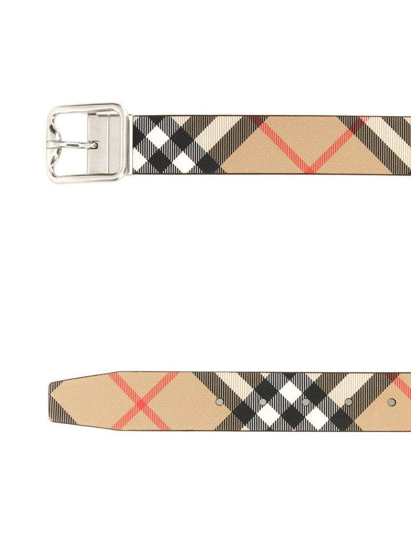 Burberry Check Reversible Belt