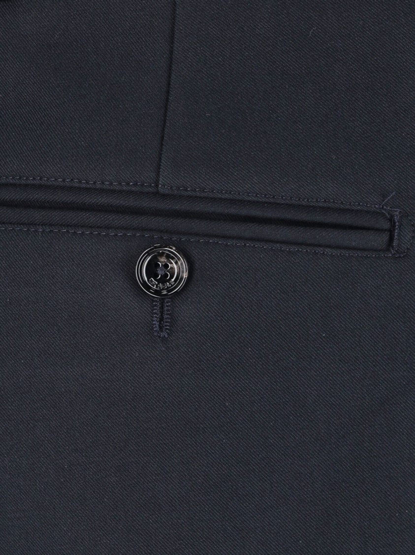 Be Able Blue Tailored Cotton Straight-Leg Pants