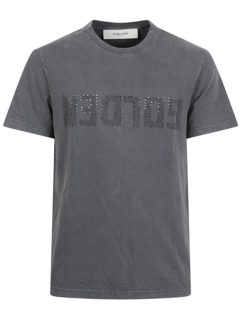 Golden Goose Lightweight Jersey T-Shirt With Distressed Finish