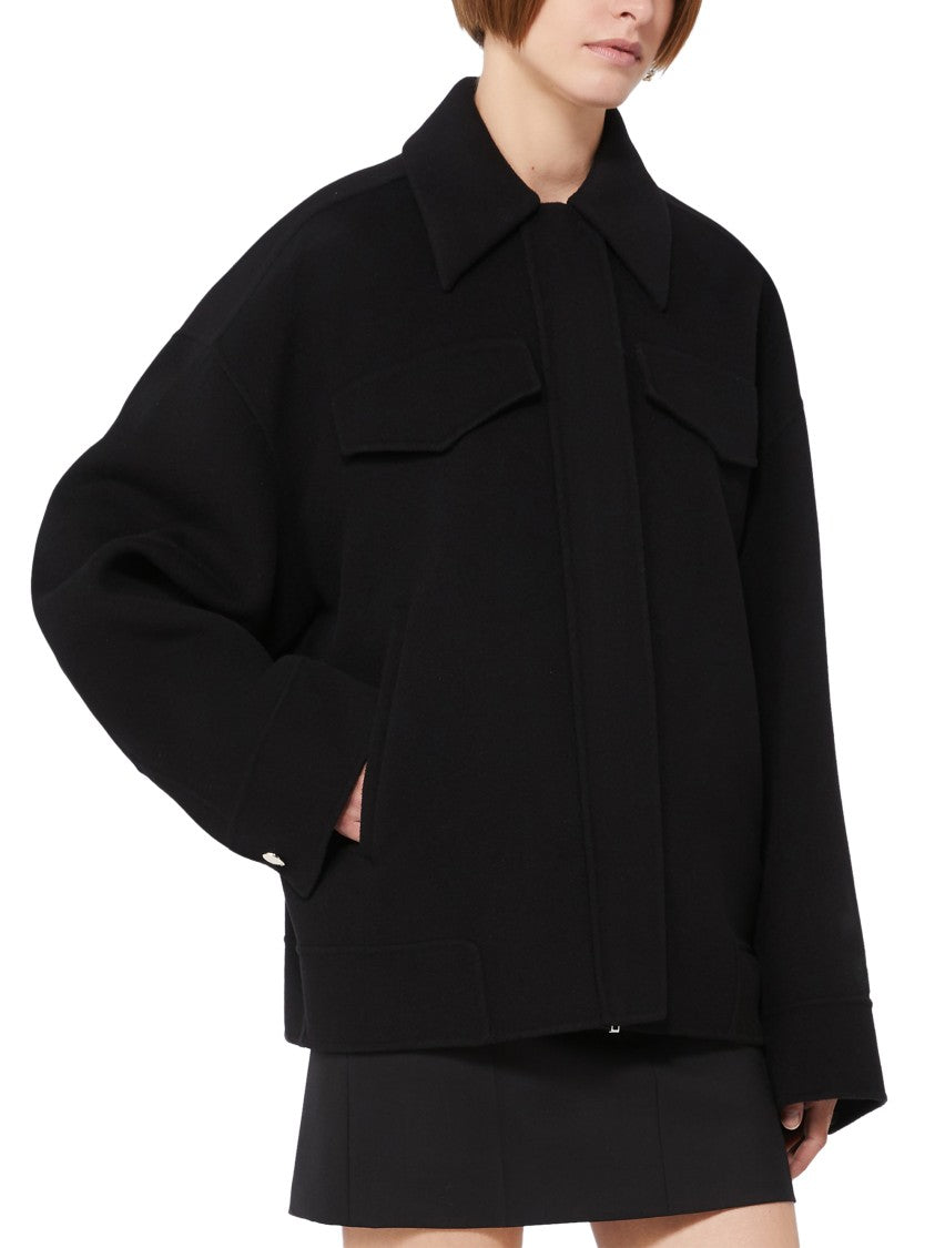 Max Mara Relaxed Silhouette Coat With Classic Collar