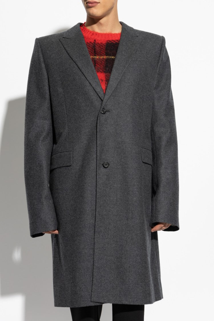 Alexander Mcqueen Cutout Wool Coat