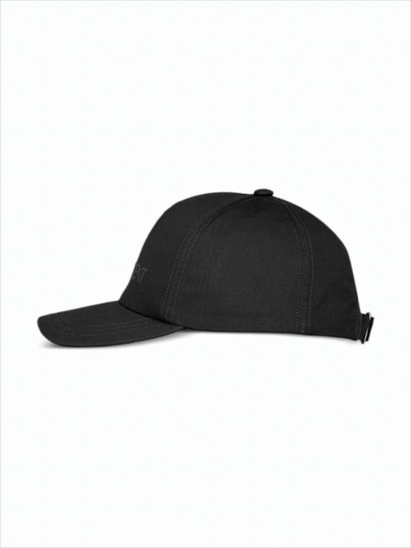 Saint Laurent Structured Black Cap With Curved Brim