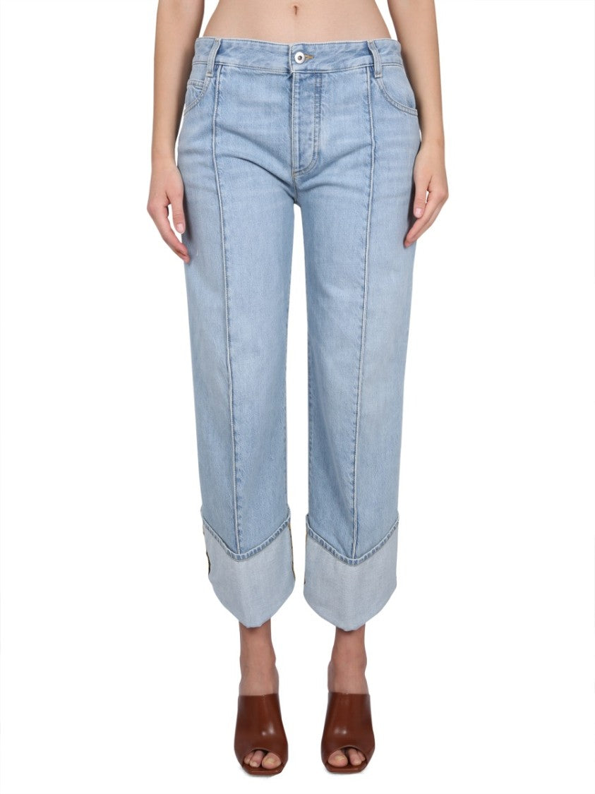 Bottega Veneta Curved Line Jeans With Front Closure