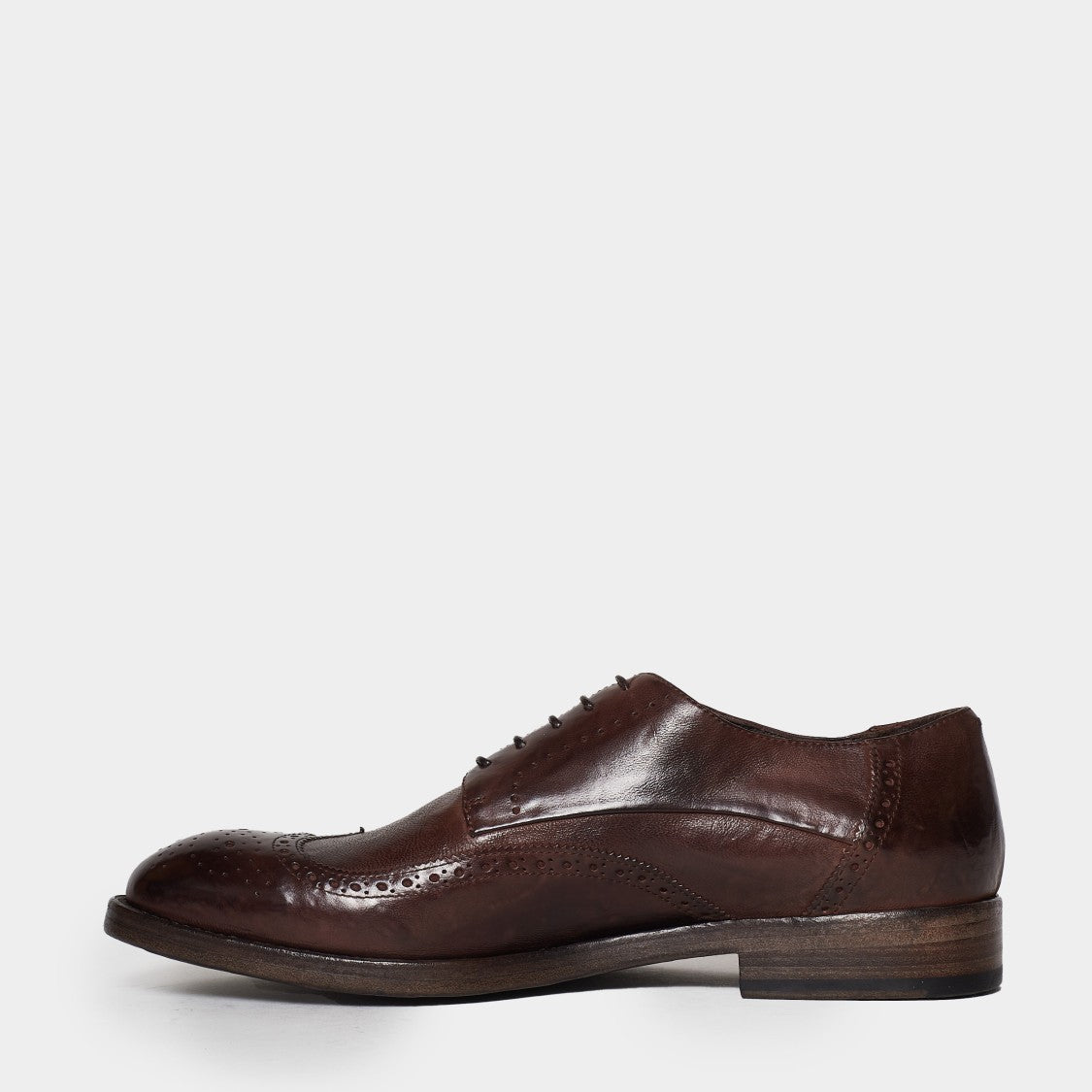 Fabrizio Silenzi Classic Brown Derby Lace-Up Shoes