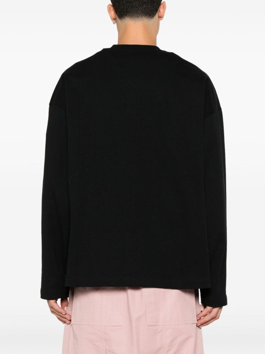 Jil Sander Relaxed Fit Black Cotton Jersey T-Shirt