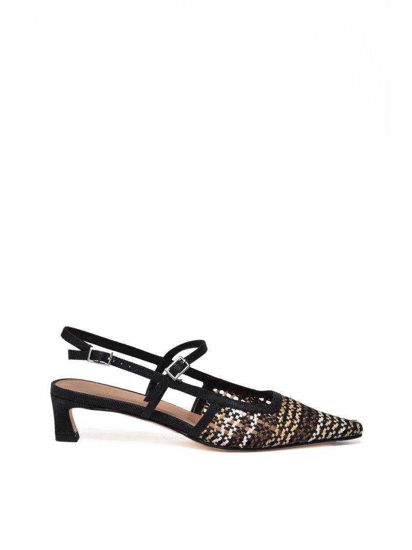Chantal Black Other Fibers Rafia Pump