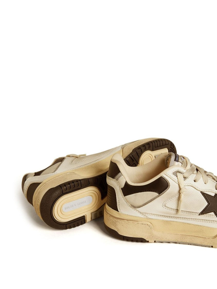 Golden Goose Silk And Nylon Panelled Suede Sneakers