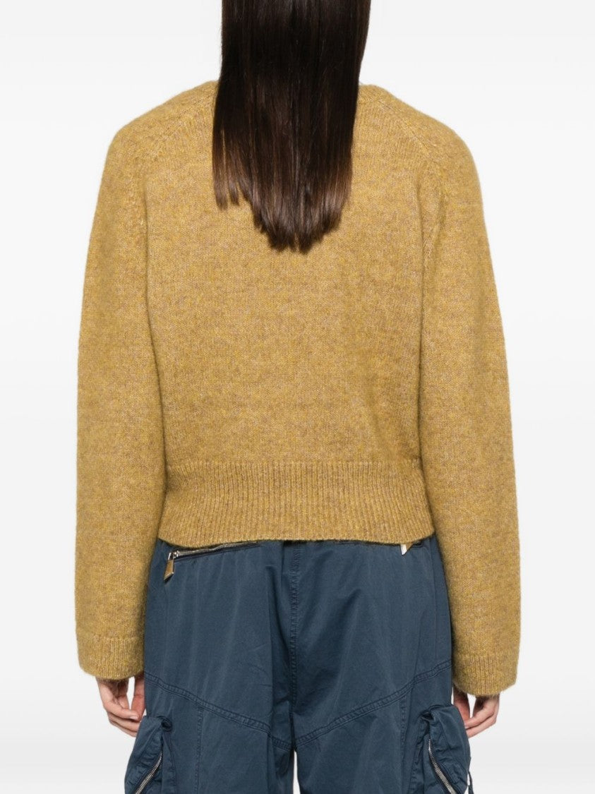 Ganni Mohair Blend Soft V-Neck Sweater