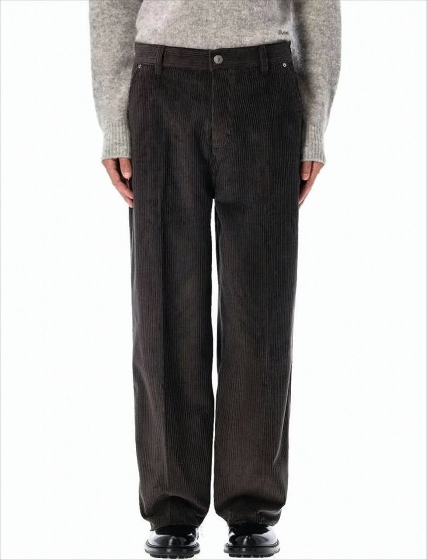 Ami Paris Corduroy Straight Pants With Classic Five-Pocket Design